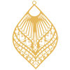 Ornament (2) - 33x45mm - golden (451184)