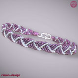 Makramée Armband (1) - Pflaume (30003)