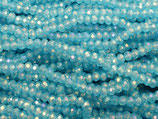 Mini Rondellen (1S) - 2.1x2.7mm - Transparent Turquoise - Blue AB (311737)