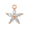 Anhänger Blume () - mit Strassstein - 8mm rosé (97796) -