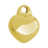 Anhänger Herz (1) - Edelstahl golden - 8mm (451222)