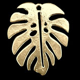 925 Anhänger (1) - Monstera vergoldet - ~30mm (4774)