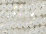 Glas·Rondellen (1S) - White Jade - Shimmer 2.6x3.2mm (312031)