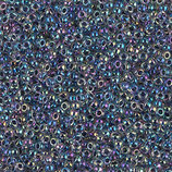 Miyuki Rocailles 11/0 - Variegated Blue Lined - Crystal AB (283·B50)