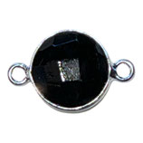 925 Verbinder () - 10mm Onyx - schwarz (CS1009) -