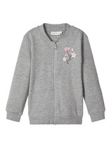 Sweatshirt aus Baumwolle (Blumen, Grau)