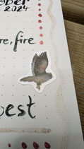 Sticker: Waldeule fliegend (Preis für 4 Sticker)
