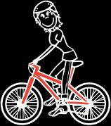 Frau Radfahren Sticker