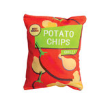 Peluche paquet de chips moelleux et papier froissé
