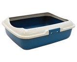 Bac à Litière Avec Rebord - Bleu