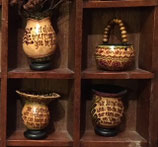 Mini-Bottle Gourd Mini Basket and Vase—Sun