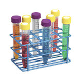Gradilla de Alambre recubierta de HDPE color Azul para tubos de 15 ml (20 mm diámetro) Marca Heathrow Scientific HS23215 15 lugares | 120764 40 lugares & 120765 80 lugares