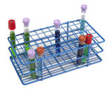 Gradilla de Alambre recubierta de HDPE color azul para tubos de 5-7 ml (10-13 mm diámetro) Marca Heathrow Scientific 120089 72 Lugares & 120759 108 lugares