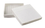 Criocaja para 100 viales de 5-15 ml (17 mm diámetro) fabricada en polipropileno corrugado color blanco, paquete con 10 piezas Marca Heathrow Scientific 120428