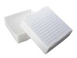 Criocaja para 81 tubos de 0.5 ml. (12 mm diámetro) fabricada en polipropileno corrugado color blanco, paquete con 10 piezas Marca Heathrow Scientific 120383