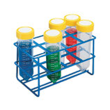 GRADILLAS DE ALAMBRE RECUBIERTO DE HDPE COLOR AZUL PARA TUBOS DE 50 ML. (25-30 MM) Marca HEATHROW SCIENTIFIC