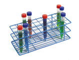 Gradilla de Alambre recubierta de HDPE color azul para 40 tubos de 20-25 ml (20-24 mm diámetro) Marca Heathrow Scientific 120766