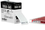 Etiquetas resistentes Tough-Tags® de 38 x 6 mm, para Microplacas, para escritura a mano, Caja con 5 rollos c/u de 1,000 piezas en color blanco,  Marca Heathrow Scientific HEATT-SWALL