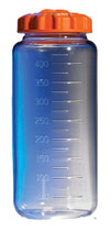 Botella de policarbonato para centrífuga, Cap. 500 ml. con tapón de rosca de silicona con junta tórica, Corning® 431846