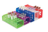 Gradillas de 4 Caras para Tubos de ensaye de 3.5, 7, 10 & 15 ml (13-17 mm diámetro), Paquete con 5 piezas, Marca HEATHROW SCIENTIFIC 120683-120687