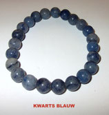 KR8KWBL KOGELARMBAND KWARTS BLAUW REK