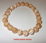 KR8PABE KOGELARMBAND PARELMOER BEIGE REK