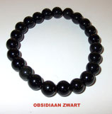 KH8OBZW KOGELHANGER 8MM OBSIDIAAN ZWART 45 CM