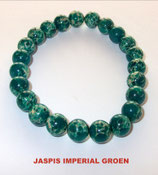 KR8JAIG KOGELARMBAND JASPIS IMPERIAL GROEN REK