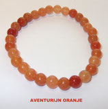 KR6AVOR KOGELARMBAND AVENTURIJN ORANJE REK