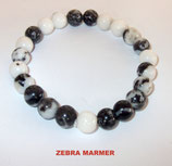 KS8ZEMA KOGELARMBAND ZEBRA MARMER SLOTJE