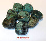 KNTURK100 KNUFFELSTENEN TURKOOIS  ZAKJE VAN 100 GRAM