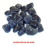 KNAVBL100 KNUFFELSTENEN AVENTURIJN BLAUW ZAKJE 100 GRAM