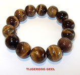 KR14TIGE KOGELARMBAND TIJGEROOG GEEL REK