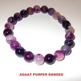 KS8AGPB KOGELARMBAND AGAAT PURPER BANDED SLOTJE