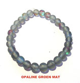 KR6OPGRMA KOGELARMBAND OPALINE GROEN MAT REK