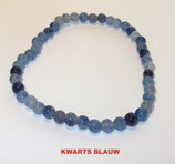 KR4KWBL KOGELARMBAND KWARTS BLAUW REK