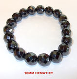 KRF10HEMA KOGELARMBAND FACET 10MM HEMATIET REK