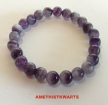 KR8AMKW KOGELARMBAND AMETHISTKWARTS REK