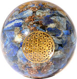 OBTURK BOL 5 CM TURKOOIS FLOWER OF LIFE IN DOOSJE