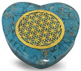 OHHOBL HART 4.50 CM X 5.00 CM HOWLIET BLAUW FLOWER OF LIFE