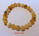 KS8OPGE KOGELARMBAND OPAAL GEEL SLOTJE