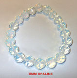 KRF8OPAL KOGELARMBAND FACET 8MM OPALINE REK