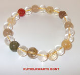 KS8RUTB KOGELARMBAND RUTIELKWARTS BONT SLOTJE