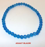 KH4AGBL KOGELHANGER 4MM AGAAT BLAUW 45 CM