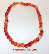 KR4CANA KOGELARMBAND CARNEOOL NATUUR REK