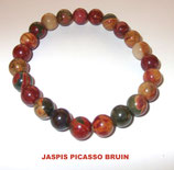 KH8JAPB KOGELHANGER 8MM JASPIS PICASSO BRUIN 45 CM