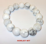 KS12HOWI KOGELARMBAND HOWLIET WIT SLOTJE