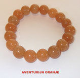 KS10AVOR KOGELARMBAND AVENTURIJN ORANJE SLOTJE