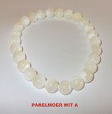 KS8PAWI KOGELARMBAND PARELMOER WIT SLOTJE