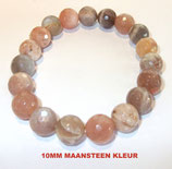 KSF10MAKL KOGELARMBAND FACET 10MM MAANSTEEN KLEUR SLOTJE